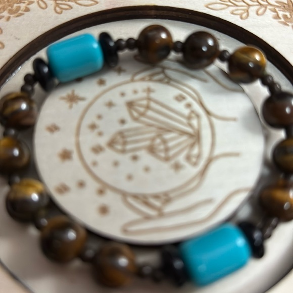 #122 Brown Tiger Eye Bracelet 8mm NEW ARRIVAL - Picture 1 of 3